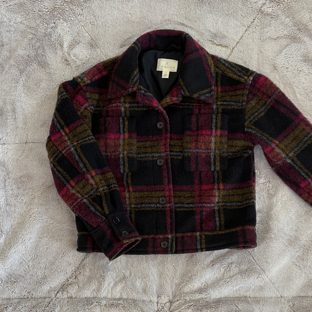 Caslon Plaid Bomber